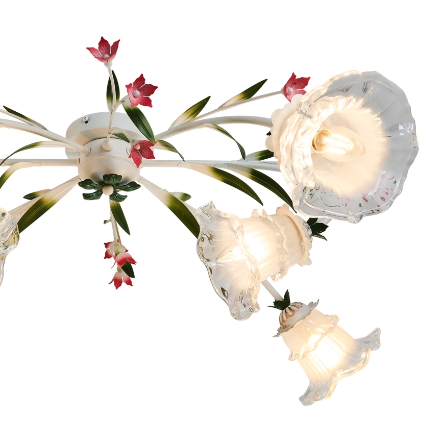 Brilagi - Bevestigde hanglamp FLORA 6xE14/60W/230V