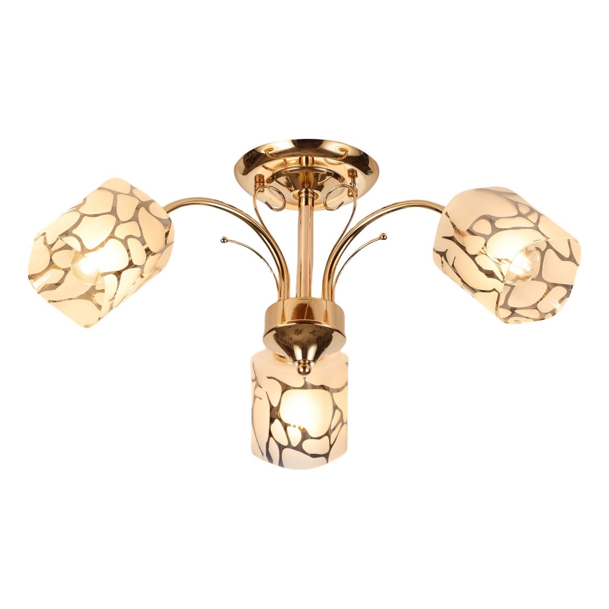 Brilagi - Bevestigde hanglamp MEGAPOLIS 3xE14/60W/230V goud