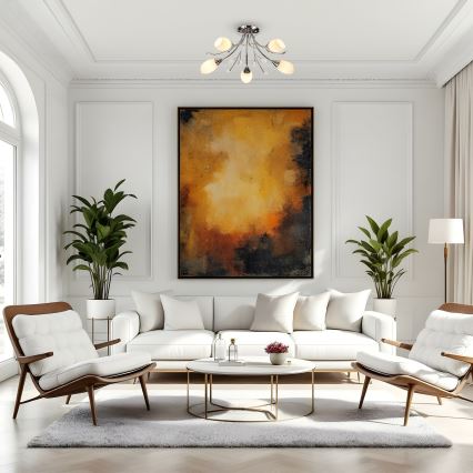 Brilagi - Bevestigde hanglamp MEGAPOLIS 5xE14/60W/230V glanzend chroom