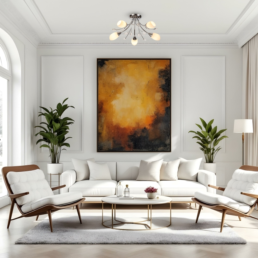 Brilagi - Bevestigde hanglamp MEGAPOLIS 5xE14/60W/230V glanzend chroom
