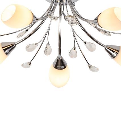 Brilagi - Bevestigde hanglamp MEGAPOLIS 5xE14/60W/230V glanzend chroom