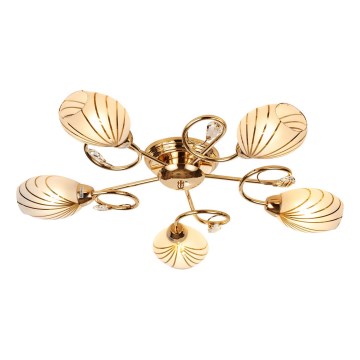Brilagi - Bevestigde hanglamp MEGAPOLIS 5xE14/60W/230V goud