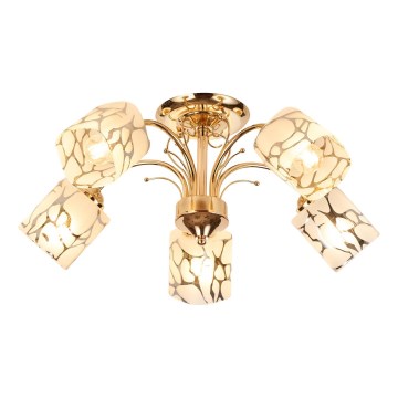 Brilagi - Bevestigde hanglamp MEGAPOLIS 5xE14/60W/230V goud
