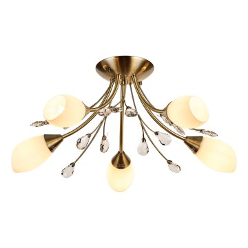 Brilagi - Bevestigde hanglamp MEGAPOLIS 5xE14/60W/230V messing