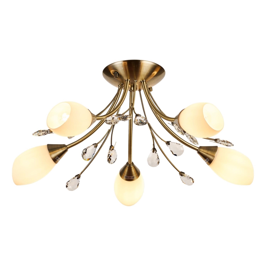 Brilagi - Bevestigde hanglamp MEGAPOLIS 5xE14/60W/230V messing