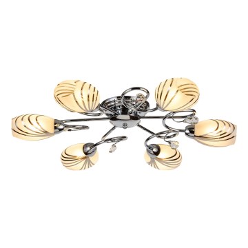 Brilagi - Bevestigde hanglamp MEGAPOLIS 6xE14/60W/230V glanzend chroom