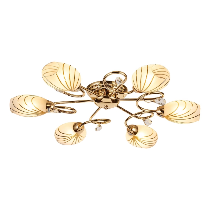 Brilagi - Bevestigde hanglamp MEGAPOLIS 6xE14/60W/230V goud
