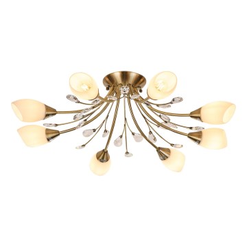 Brilagi - Bevestigde hanglamp MEGAPOLIS 8xE14/60W/230V brons