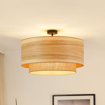 Brilagi - Bevestigde hanglamp MONTANA BOHO 1xE27/15W/230V diameter 60 cm bruin