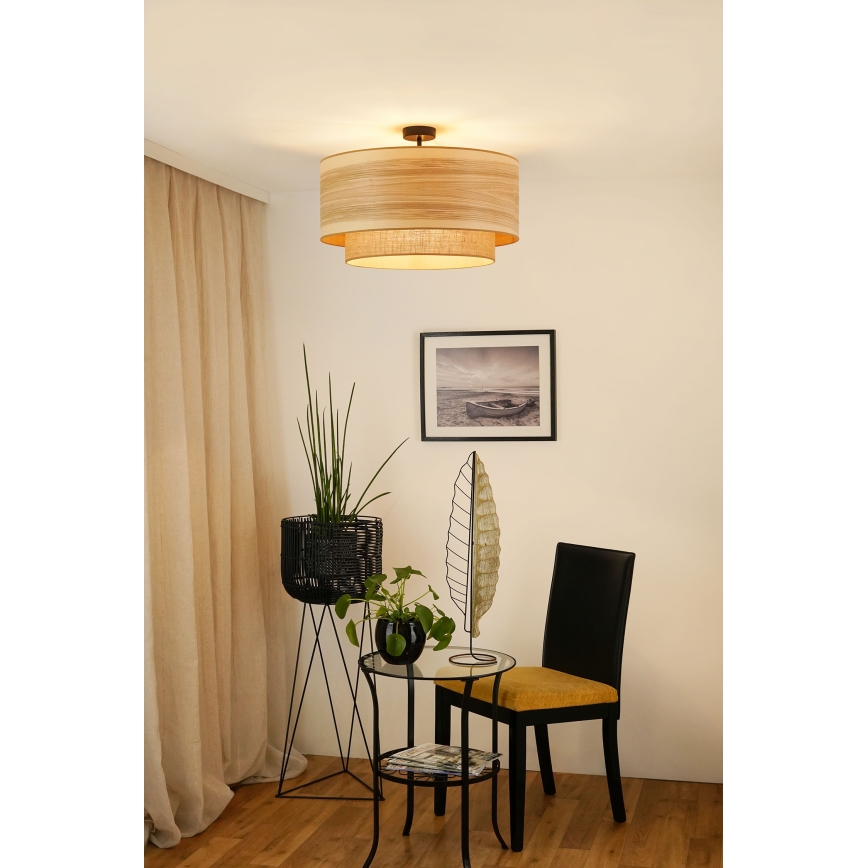 Brilagi - Bevestigde hanglamp MONTANA BOHO 1xE27/15W/230V diameter 60 cm bruin