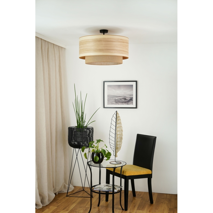 Brilagi - Bevestigde hanglamp MONTANA BOHO 1xE27/15W/230V diameter 60 cm bruin