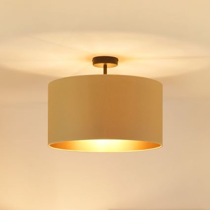 Brilagi - Bevestigde hanglamp OREGON ROLLER VEGE 1xE27/15W/230V diameter 45 cm beige