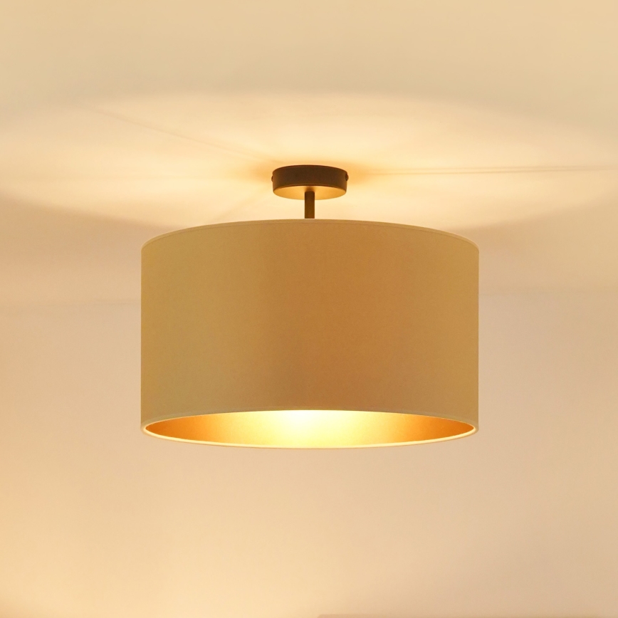 Brilagi - Bevestigde hanglamp OREGON ROLLER VEGE 1xE27/15W/230V diameter 45 cm beige