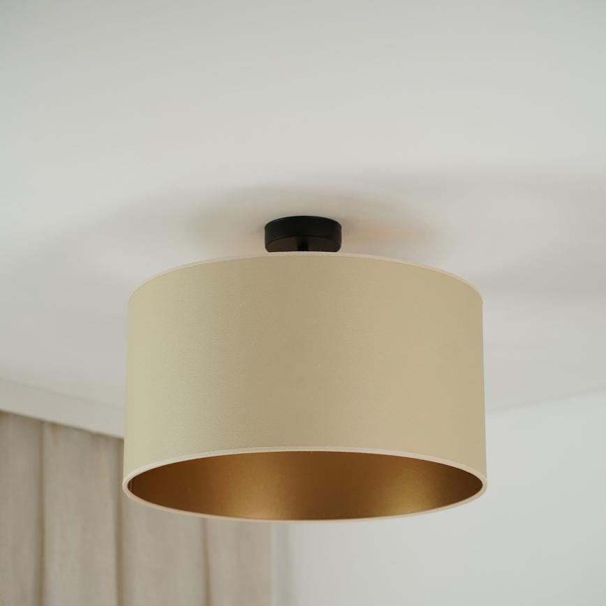 Brilagi - Bevestigde hanglamp OREGON ROLLER VEGE 1xE27/15W/230V diameter 45 cm beige