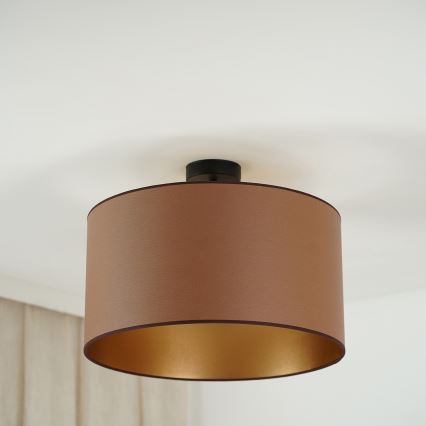 Brilagi - Bevestigde hanglamp OREGON ROLLER VEGE 1xE27/15W/230V diameter 45 cm bruin