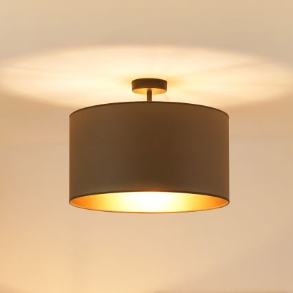 Brilagi - Bevestigde hanglamp OREGON ROLLER VEGE 1xE27/15W/230V diameter 45 cm grijs