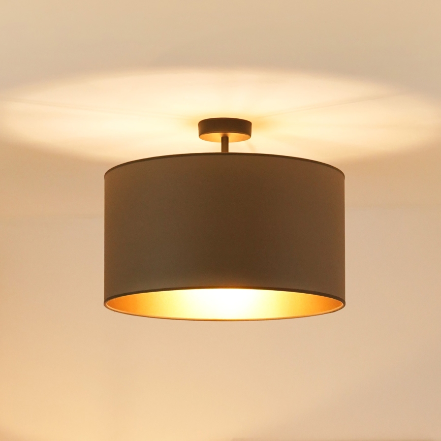 Brilagi - Bevestigde hanglamp OREGON ROLLER VEGE 1xE27/15W/230V diameter 45 cm grijs