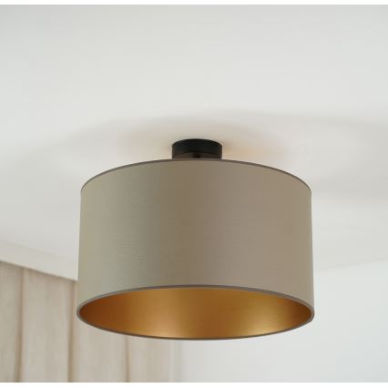 Brilagi - Bevestigde hanglamp OREGON ROLLER VEGE 1xE27/15W/230V diameter 45 cm grijs