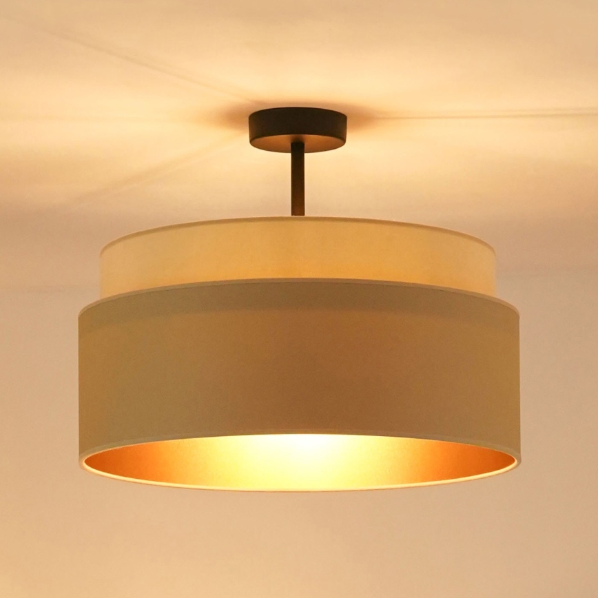 Brilagi - Bevestigde hanglamp OREGON VEGE 1xE27/15W/230V diameter 45 cm beige