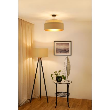 Brilagi - Bevestigde hanglamp OREGON VEGE 1xE27/15W/230V diameter 45 cm beige