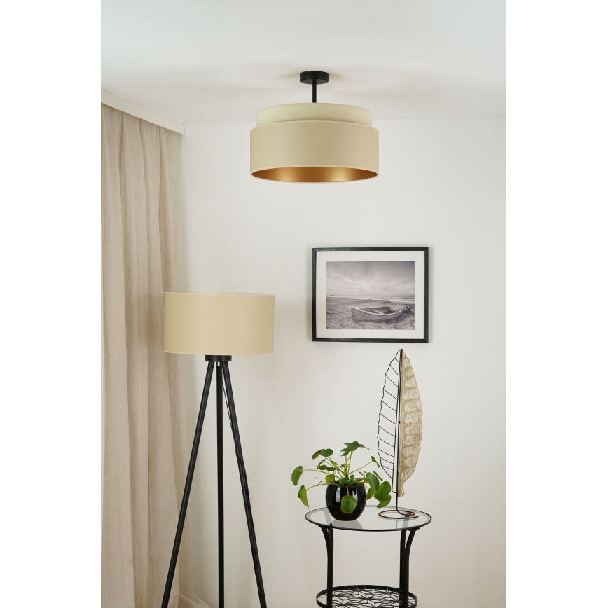 Brilagi - Bevestigde hanglamp OREGON VEGE 1xE27/15W/230V diameter 45 cm beige