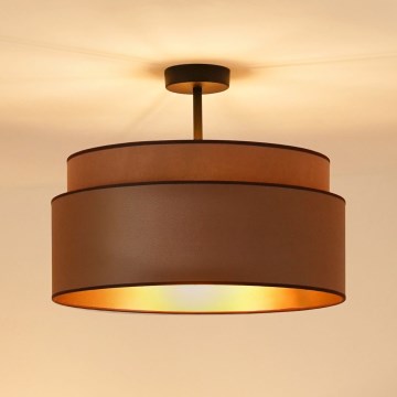 Brilagi - Bevestigde hanglamp OREGON VEGE 1xE27/15W/230V diameter 45 cm bruin