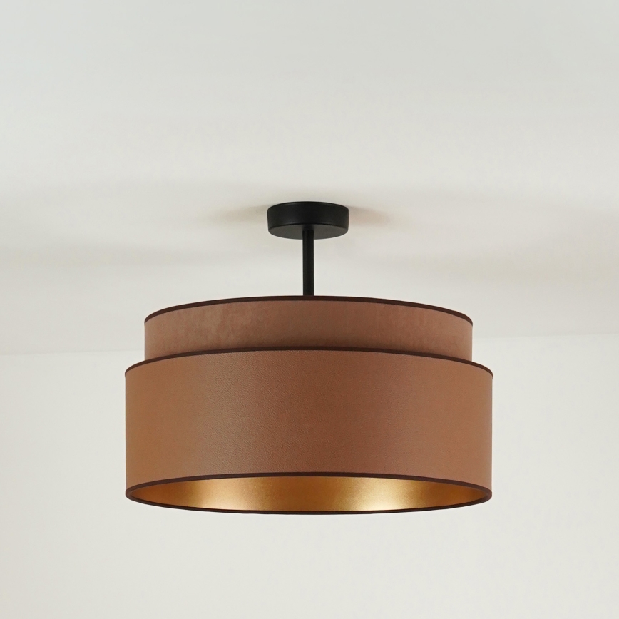Brilagi - Bevestigde hanglamp OREGON VEGE 1xE27/15W/230V diameter 45 cm bruin