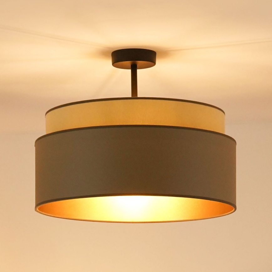 Brilagi - Bevestigde hanglamp OREGON VEGE 1xE27/15W/230V diameter 45 cm grijs