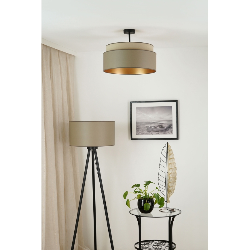Brilagi - Bevestigde hanglamp OREGON VEGE 1xE27/15W/230V diameter 45 cm grijs