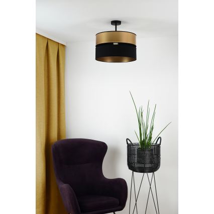 Brilagi - Bevestigde hanglamp ROYAL 1xE27/15W/230V diameter 40 cm zwart/goud