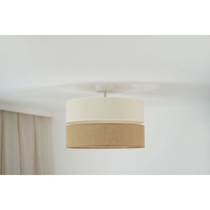 Brilagi - Bevestigde hanglamp ROYAL YUTE 1xE27/15W/230V diameter 40 cm beige/crème