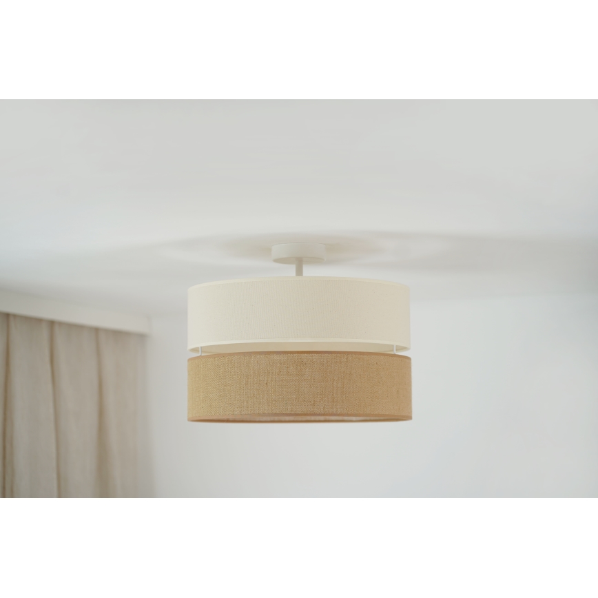 Brilagi - Bevestigde hanglamp ROYAL YUTE 1xE27/15W/230V diameter 40 cm beige/crème