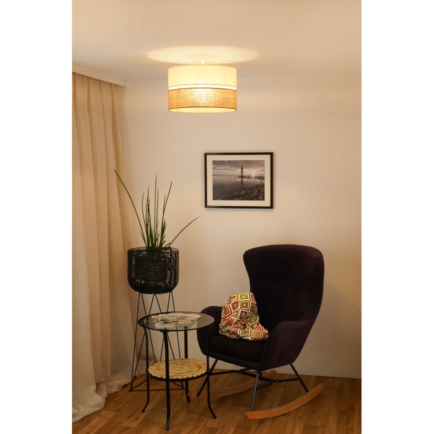 Brilagi - Bevestigde hanglamp ROYAL YUTE 1xE27/15W/230V diameter 40 cm beige/crème