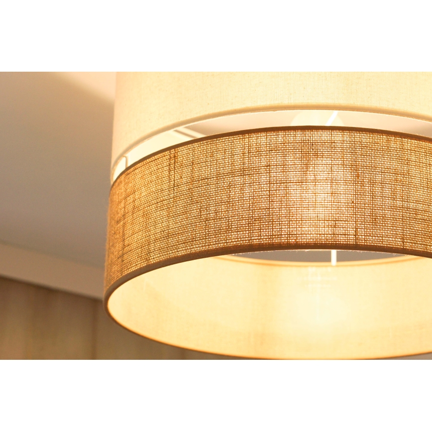 Brilagi - Bevestigde hanglamp ROYAL YUTE 1xE27/15W/230V diameter 40 cm beige/crème