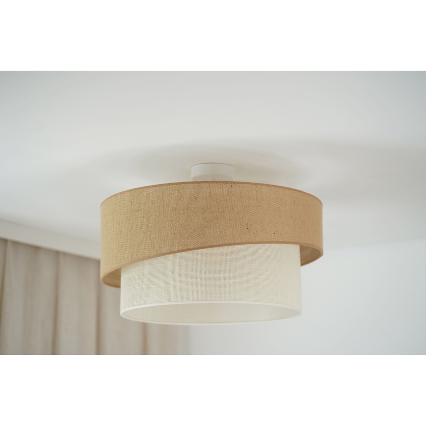 Brilagi - Bevestigde hanglamp SHINE 1xE27/15W/230V diameter 50 cm beige/crème
