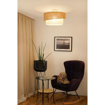 Brilagi - Bevestigde hanglamp SHINE 1xE27/15W/230V diameter 50 cm beige/crème