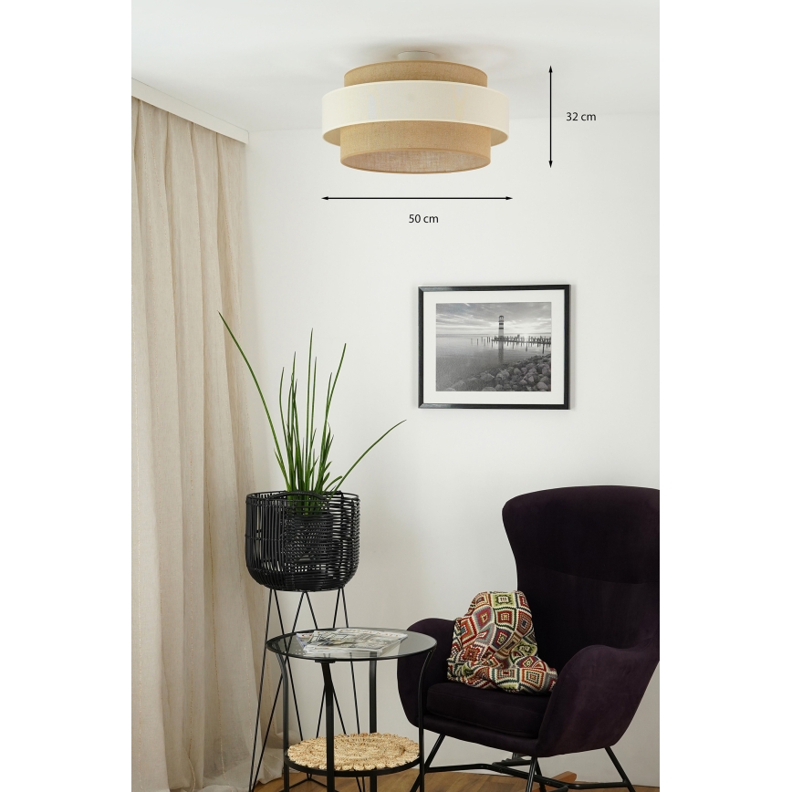 Brilagi - Bevestigde hanglamp SPACE LIGHT 1xE27/15W/230V diameter 50 cm beige/crème