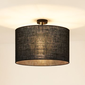 Brilagi - Bevestigde hanglamp TUBES ROLLER 1xE27/15W/230V diameter 50 cm zwart