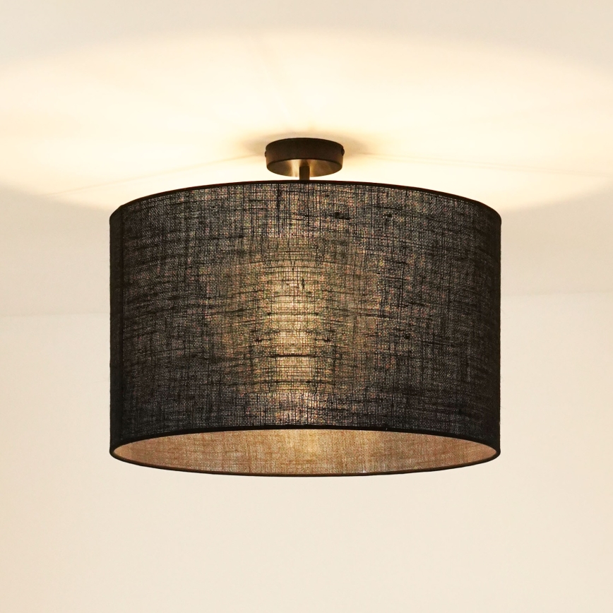 Brilagi - Bevestigde hanglamp TUBES ROLLER 1xE27/15W/230V diameter 50 cm zwart