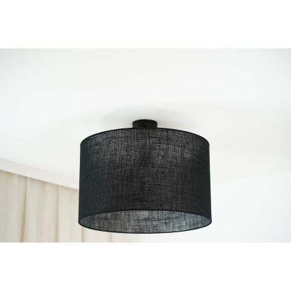 Brilagi - Bevestigde hanglamp TUBES ROLLER 1xE27/15W/230V diameter 50 cm zwart