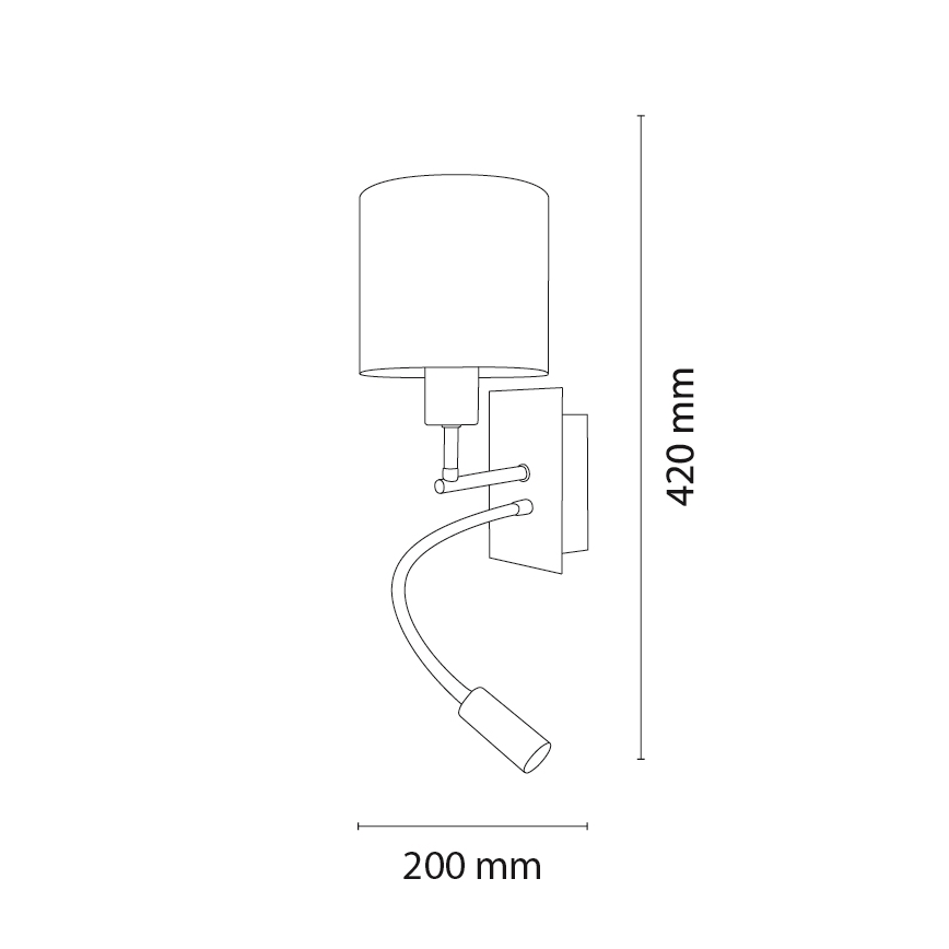 Brilagi - LED Flexibele wandlamp voor kinderen BOBO 1xE27/25W/230V + LED/3W mat chroom/wit/roze/feeën