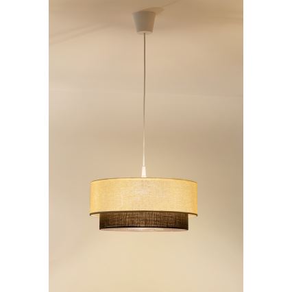 Brilagi - BOHO STYLE LED-hanglamp met snoer, 1x E27/15W/230V, Ø 40 cm, crème/bruin