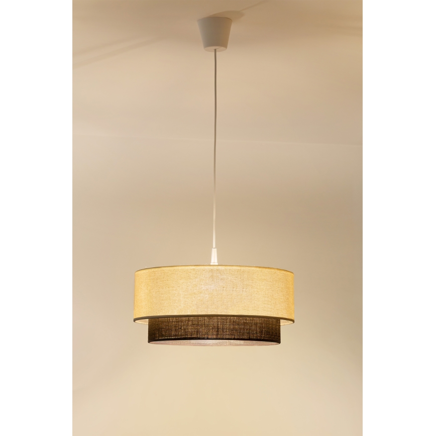 Brilagi - BOHO STYLE LED-hanglamp met snoer, 1x E27/15W/230V, Ø 40 cm, crème/bruin