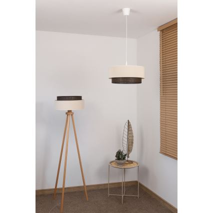 Brilagi - BOHO STYLE LED-hanglamp met snoer, 1x E27/15W/230V, Ø 40 cm, crème/bruin
