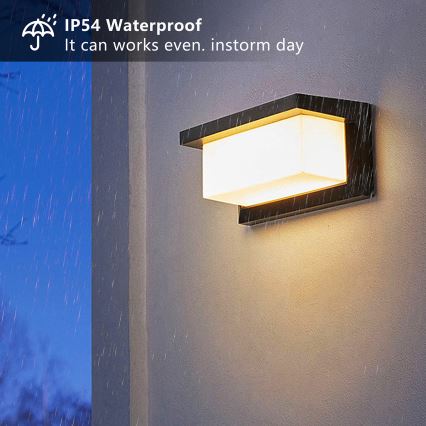 Brilagi - Dimbare LED buitenwandlamp BRICKY 1xE27/6W/230V 2700-6500K IP54 zwart