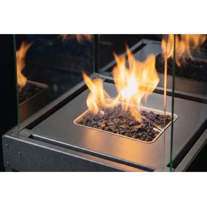 Brilagi - Buitengashaard FLARO GAS 142x36 cm 8kW 1xAAA antraciet + afdekhoes