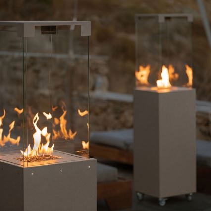Brilagi - Buiten gashaard FLARO GAS 142x36 cm 8 kW 1x AAA beige + beschermhoes