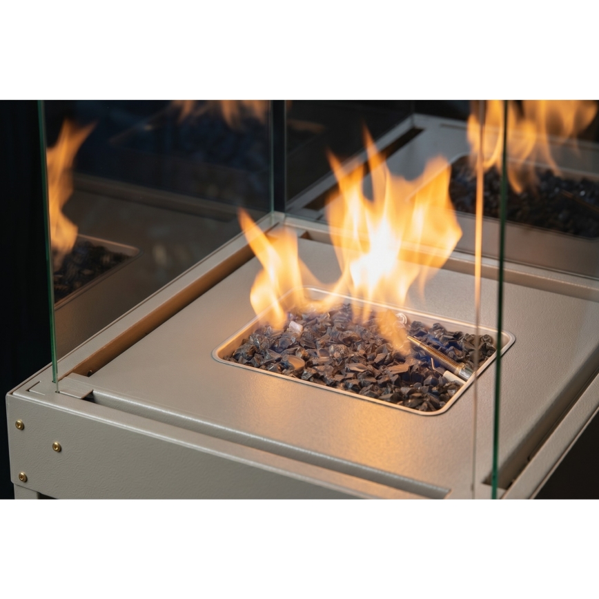 Brilagi - Buiten gashaard FLARO GAS 142x36 cm 8 kW 1x AAA beige + beschermhoes