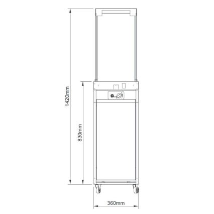 Brilagi - Buiten gashaard FLARO GAS 142x36 cm 8kW 1xAAA grijs + beschermhoes