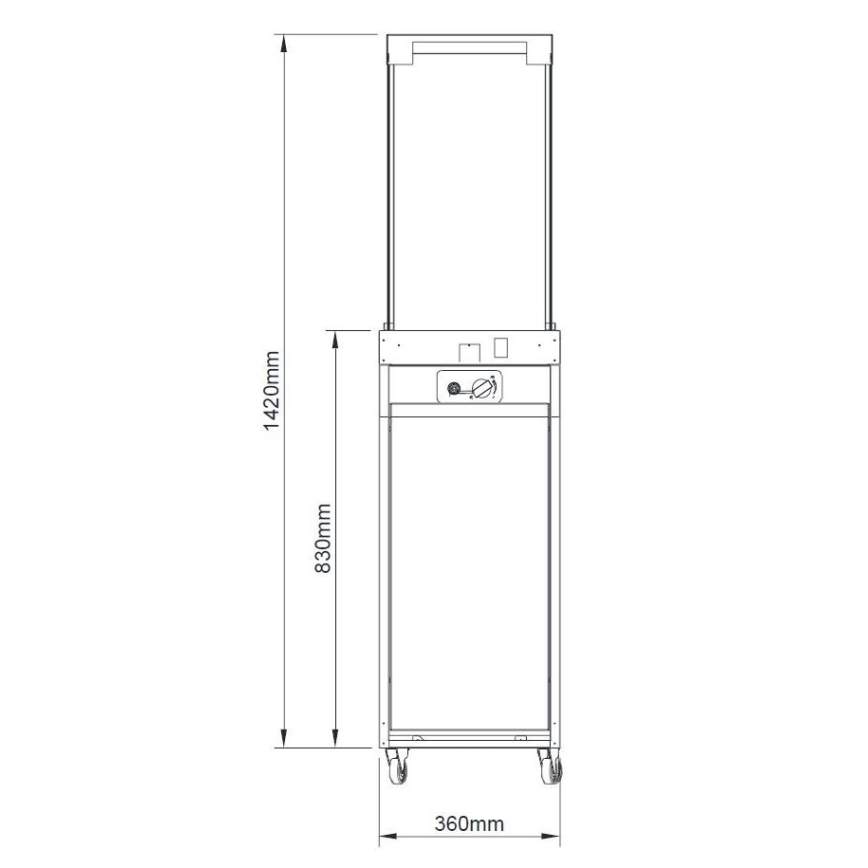 Brilagi - Buiten gashaard FLARO GAS 142x36 cm 8kW 1xAAA grijs + beschermhoes